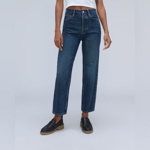 NWT Everlane Rigid Way High jeans in Rich Indigo. Size 26. Never worn.